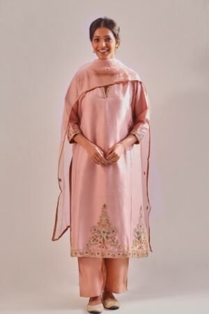 Blush Raw Silk Kurta Set